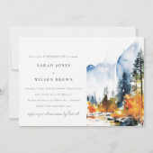 Mountain River Fall Landscape Weekend Party Einladung (Vorderseite)