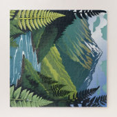 Mountain, River, Ferns of New Zealand Puzzle (Horizontal)