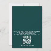 Mountain River Forest Trees Rustic QR Code Wedding Einladung (Rückseite)