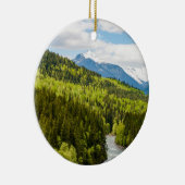 Mountain River im Wald von British Columbia Keramik Ornament (Rechts)