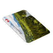 Mountain River im Wald von British Columbia Magnet (Rechte Seite)