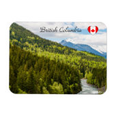 Mountain River im Wald von British Columbia Magnet (Horizontal)