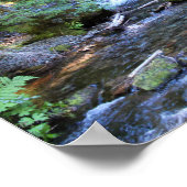 Mountain River Rocks Trees Poster (Ecke)