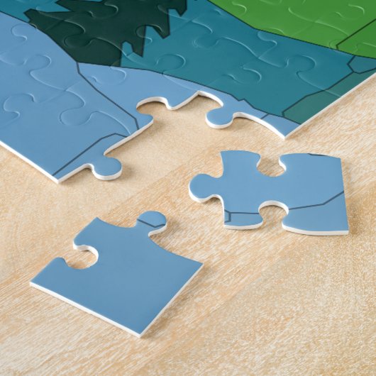 Mountain River Valley Cutout Puzzle (Seite)