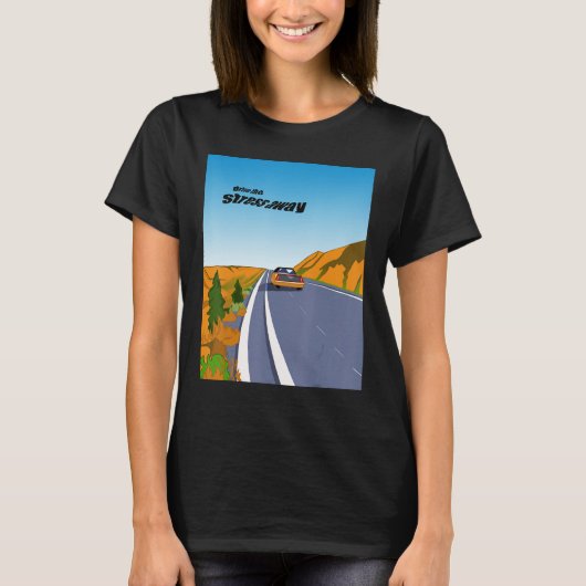 Mountain Road Trip for Car Enthusiasts and Stress  T-Shirt (Vorderseite)