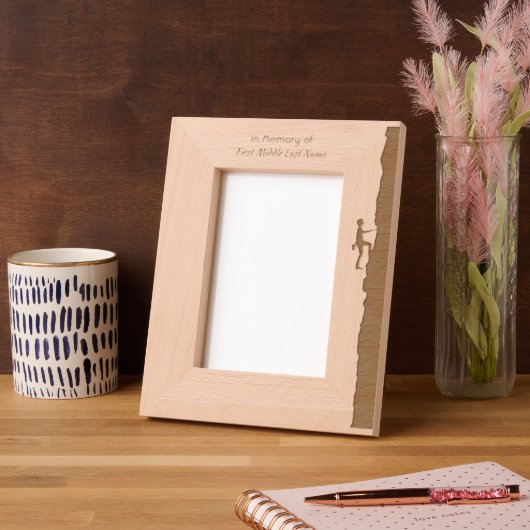 Mountain Rock Climber Memorial Keepsake  Geätzte Rahmen (Links)