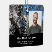 Mountain Rock Climber Memorial Keepsake Keramikornament (Rechts)