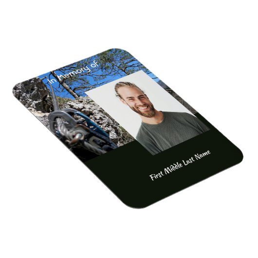 Mountain Rock Climber Memorial Keepsake  Magnet (Rechte Seite)