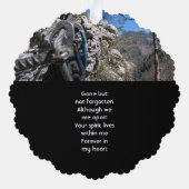 Mountain Rock Climbing Memorial Keepsake Ornament Karte (Rückseite)