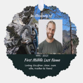 Mountain Rock Climbing Memorial Keepsake Ornament Karte (Vorderseite)