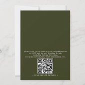 Mountain Rustic Forest Budget QR Code Wedding Einladung (Rückseite)