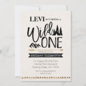 Mountain rustic wild ein Geburtstag Einladung (Vorderseite)