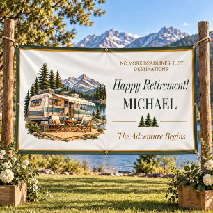 Mountain-RV-Camping-Ruhestandsfeier Banner