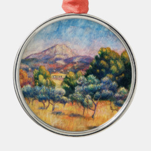 Mountain Sainte-Victoire Paysage by Renoir Ornament Aus Metall