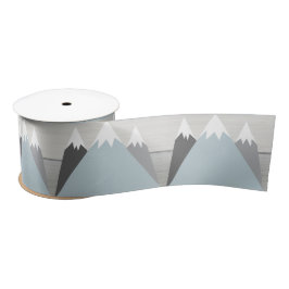 Mountain Satin Ribbon Spool grau Aquamarin Bow Satinband