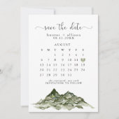 Mountain Save the Date Calendar Einladung (Vorderseite)