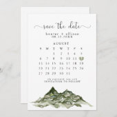 Mountain Save the Date Calendar Einladung (Vorne/Hinten)