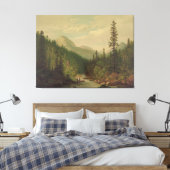 Mountain scene, 2 men, 1 fishing Leinwanddruck (Insitu (Schlafzimmer))