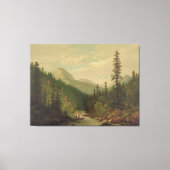 Mountain scene, 2 men, 1 fishing Leinwanddruck (Vorderseite)
