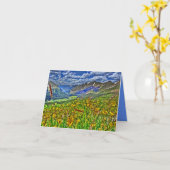 Mountain scenery notecard karte (Gelbe Blume)