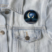 Mountain Serenity Cosmic Meditation, Crescent Moon Button (Beispiel)