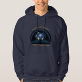 Mountain Serenity Cosmic Meditation, Crescent Moon Hoodie (Vorderseite)