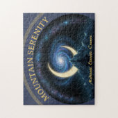 Mountain Serenity Cosmic Meditation, Crescent Moon Puzzle (Vertikal)