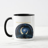 Mountain Serenity Cosmic Meditation, Crescent Moon Tasse (Links)