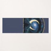 Mountain Serenity Cosmic Meditation, Crescent Moon Yogamatte (Vorderseite (Horizontal))