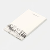 Mountain Sketch Personalized Post-it Klebezettel (angewinkelt)