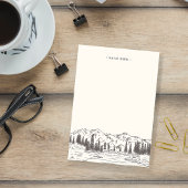 Mountain Sketch Personalized Post-it Klebezettel
