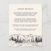 Mountain Sketch Wedding Guest Details Card Begleitkarte (Vorderseite)