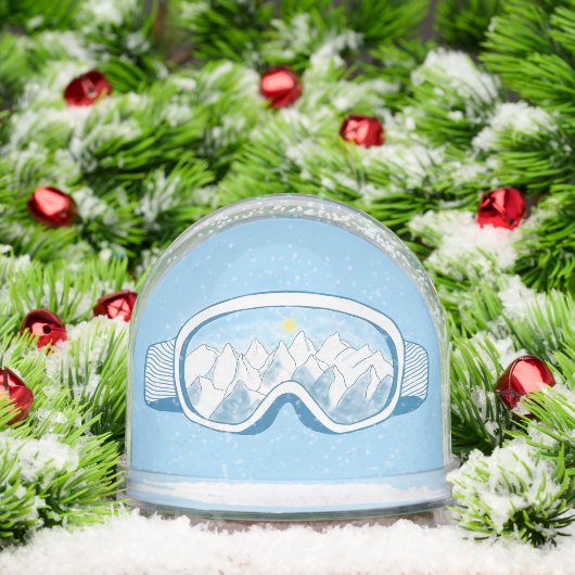 Mountain Ski Goggles Pale Blue Schneekugeln (Weihnachten)