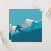 Mountain Ski Sport Karte (Vorderseite/Rückseite Beispiel)