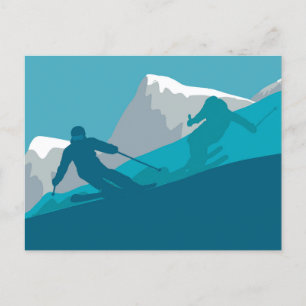 Mountain Ski Sport Postkarte