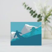 Mountain Ski Sport Postkarte (Stehend Vorderseite)
