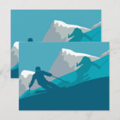 Mountain Ski Sport Postkarte (Vorne/Hinten)