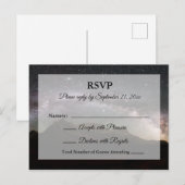 Mountain Sky Wedding Response Einladungspostkarte (Vorne/Hinten)