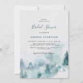 Mountain Smoky Greenery Bridal Dusche Einladung (Vorderseite)