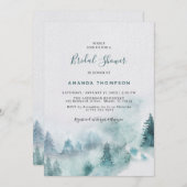 Mountain Smoky Greenery Bridal Dusche Einladung (Vorne/Hinten)