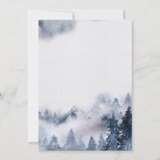 Mountain Smoky Lila Bridal Dusche Einladung (Rückseite)