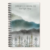 Mountain Snow & Tree Spiral Notebook | Freundschaf Notizblock (Vorderseite)