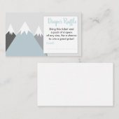 Mountain Snowflake Windel Tombola Ticket rustikal Begleitkarte (Vorne/Hinten)