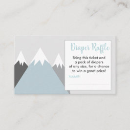 Mountain Snowflake Windel Tombola Ticket rustikal  Begleitkarte