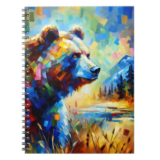 Mountain Spirit Bär – Abstrakte Wilderness-Kunst Notizblock
