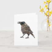 Mountain Spirit Crow Karte (Gelbe Blume)