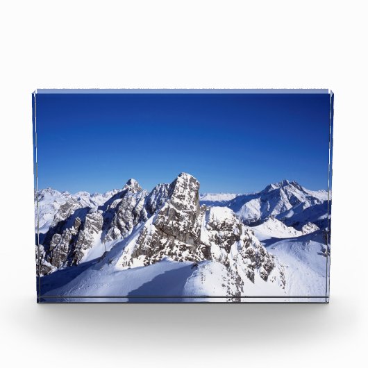 Mountain St Anton Austria Holiday Card Poster Fotoblock (Vorderseite)