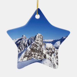 Mountain St Anton Austria Holiday Card Poster Pho Keramik Ornament