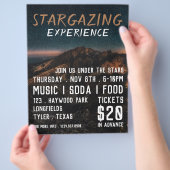 Mountain Stargazer, Planetarium Eventwerbung Flyer (Hand)