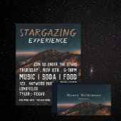 Mountain Stargazer, Planetarium Eventwerbung Flyer